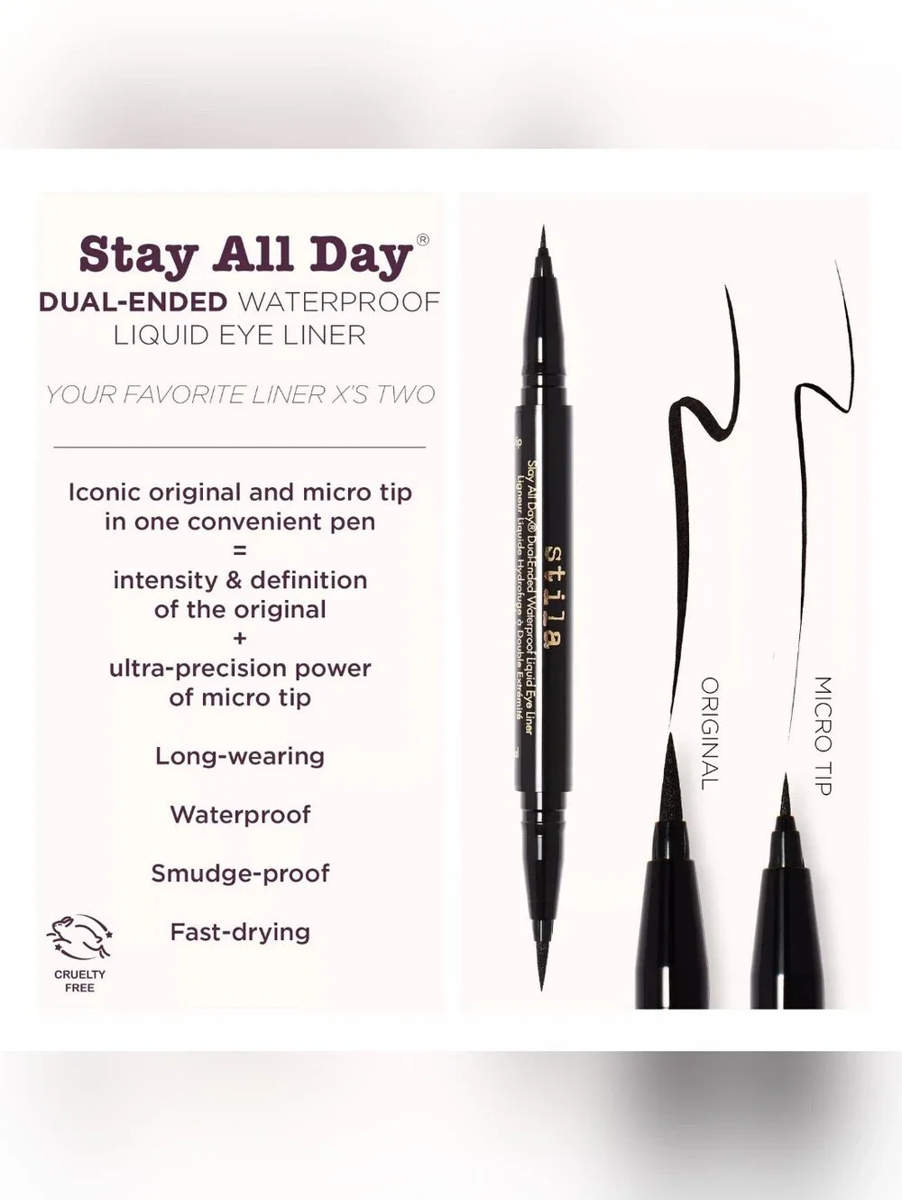 Stila Stay All Day Dual-Ended Liquid Eyeliner — Midnight & Periwinkle